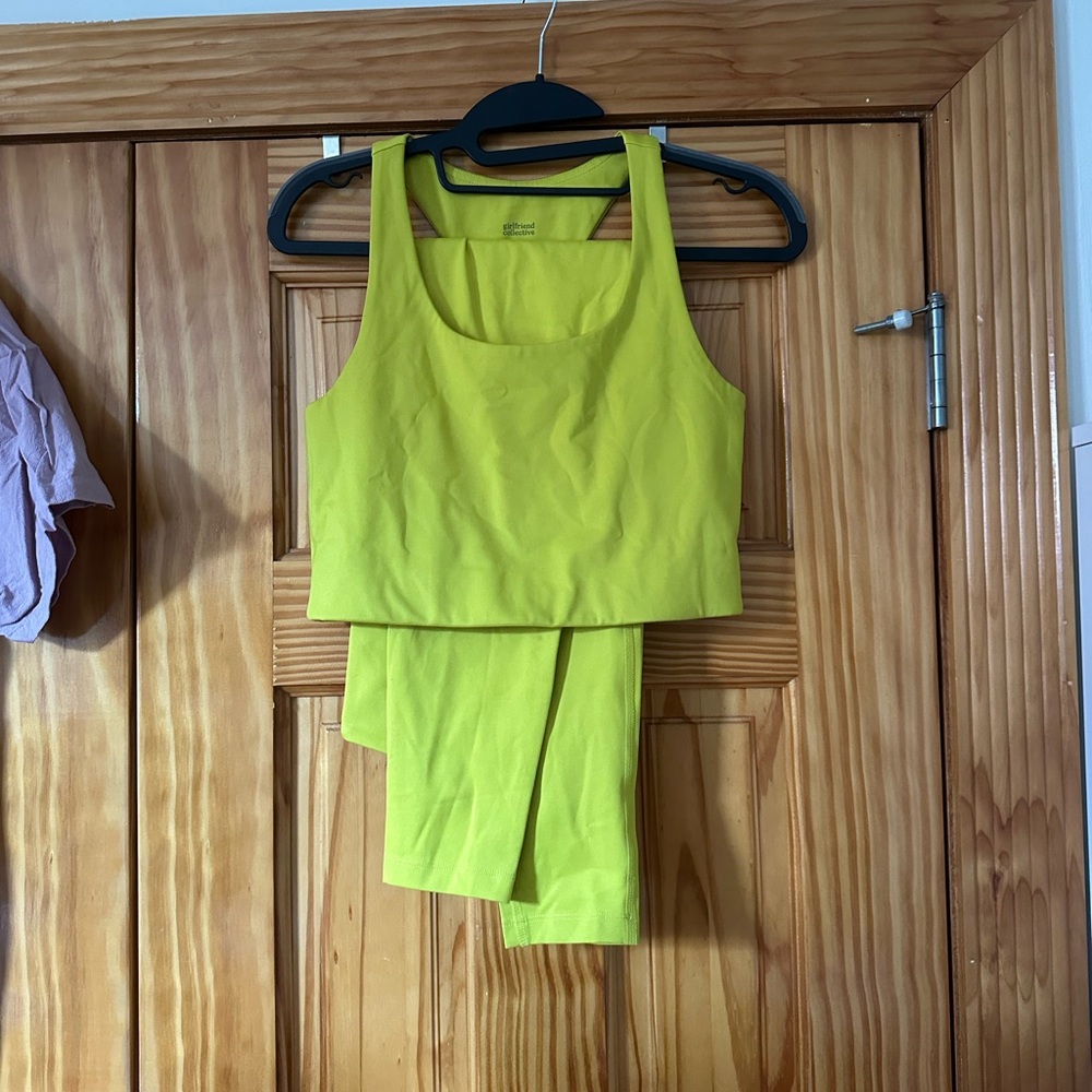 Girlfriend Collective Lime Activewear Top & Leggings